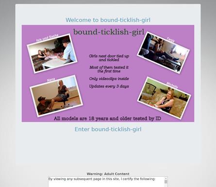 Bound Ticklish Girl